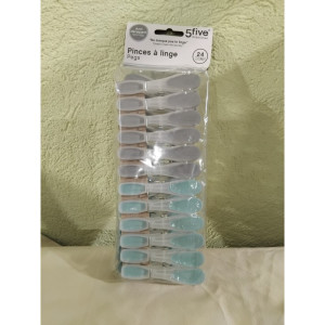 Pinces à linge – Lot de 24 pièces – Résistantes et durables – Usage intérieur et extérieur