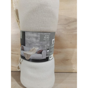 Plaid Blanket Blanc  150 x 200