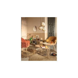 Lot de 2 tables basses gigognes Miléo naturel