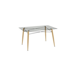 Table à dîner Jindo 140 x 80 cm verre transparent