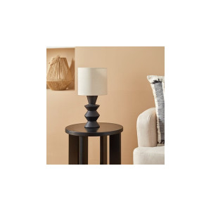 Lampe à poser Yulia haut 40 cm céramique noir