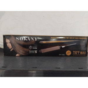 Redresseur professionnel SOKANY SK-1906 – Plaques céramique – Affichage LED – Lisseur & boucleur – Noir