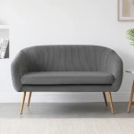 Banquette 2 places Solaro velours gris