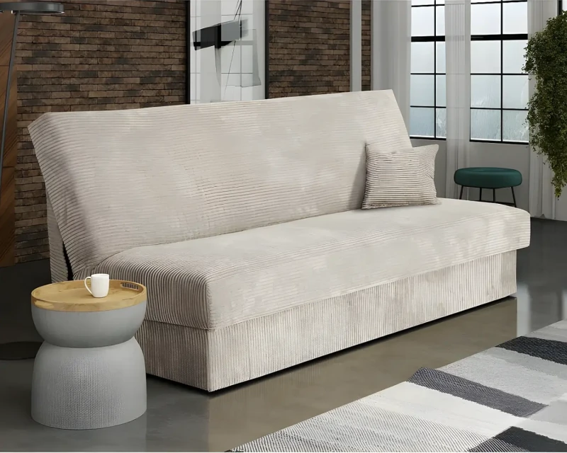 Clic-clac mini en velours côtelé Beige