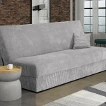 Clic-clac mini en velours côtelé Gris