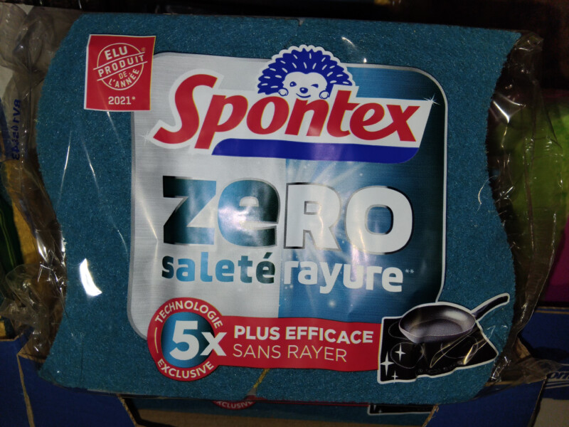 🧽 Éponge Spontex Zéro Saleté & Rayures – Nettoyage efficace sans rayer