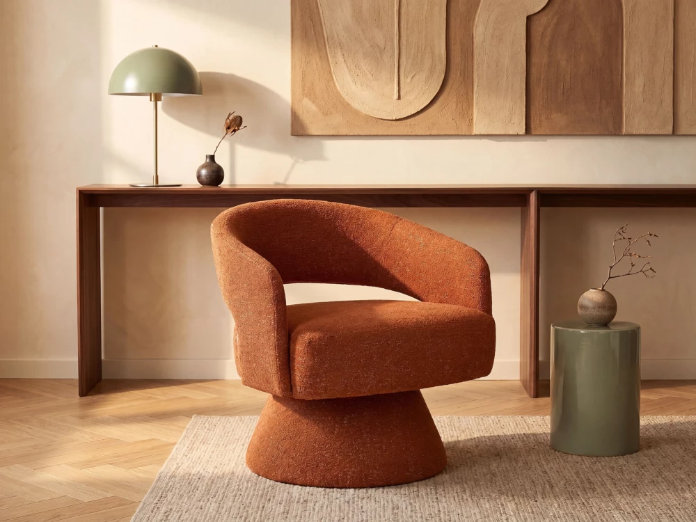 fauteuil-pivotant-tissu-chenille-terracotta-fedot